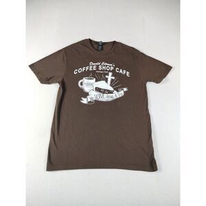 Donald Citrano's Coffee Shop T Shirt Men's‎ Medium Brown White McGregor Texas
